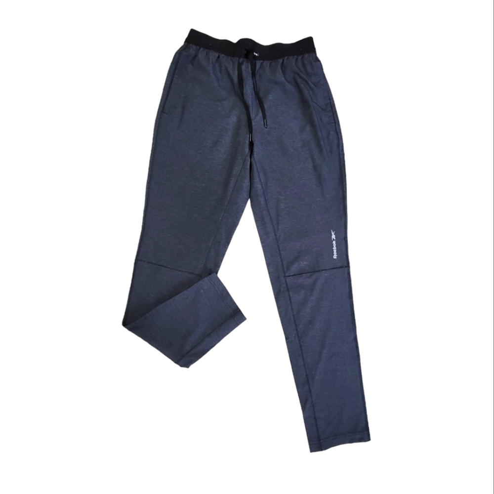 Reebok tapered slim track pants dark gray small